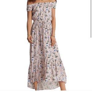 American Eagle Outfitters off shoulder floral maxi dress